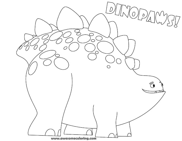 dinopaws bob coloring page