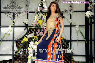 Latest Eid Dress Collection 2013 for Ladies by Muzammil And Rehan