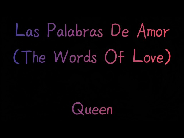 Las Palabras De Amor (The Words Of Love) Lyrics