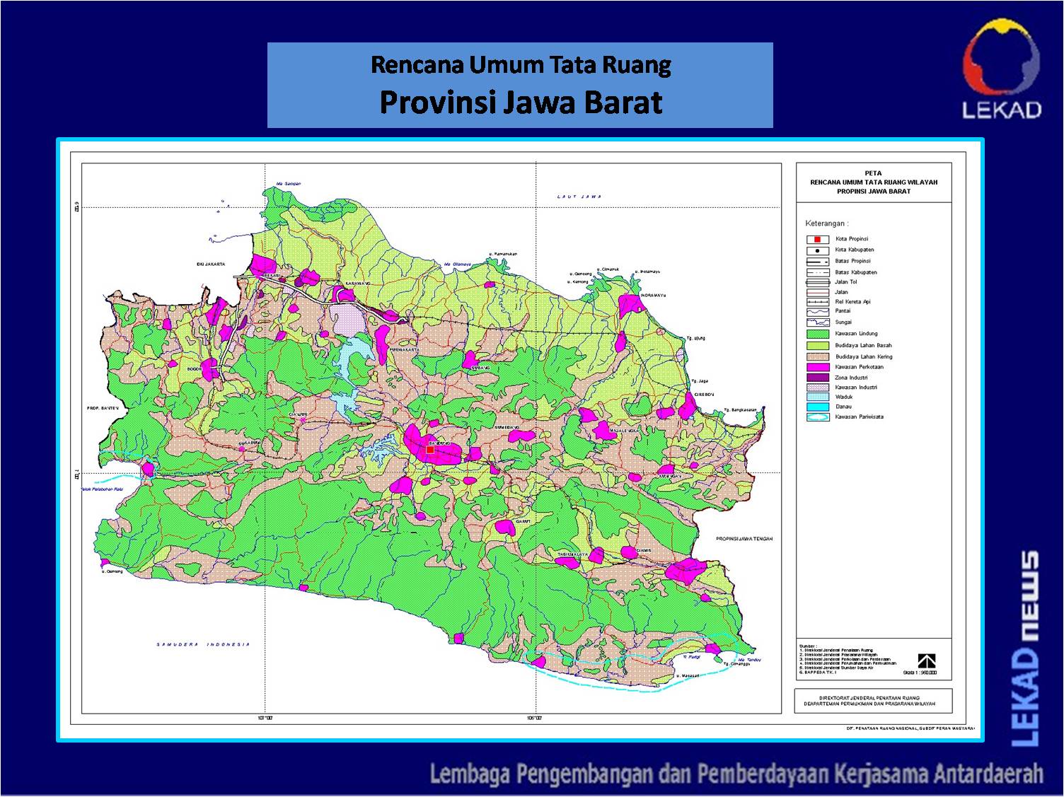 LekadNews Peta  RUTR Provinsi Jawa  Barat 