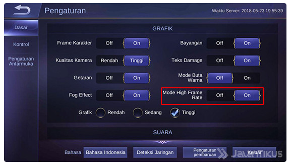 Cara Memunculkan High Frame Rate Mobile Legend Terbaru - Bahas Android