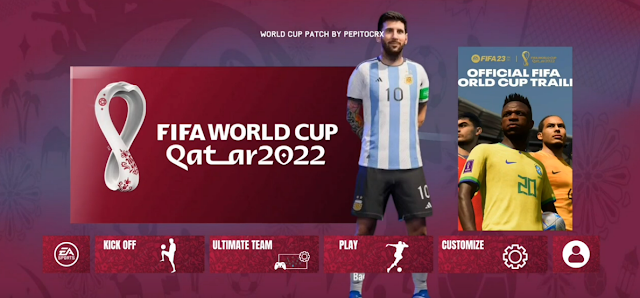 FIFA 16 Mod FIFA 23 Mobile World Cup 2022 Apk OBB Data Download