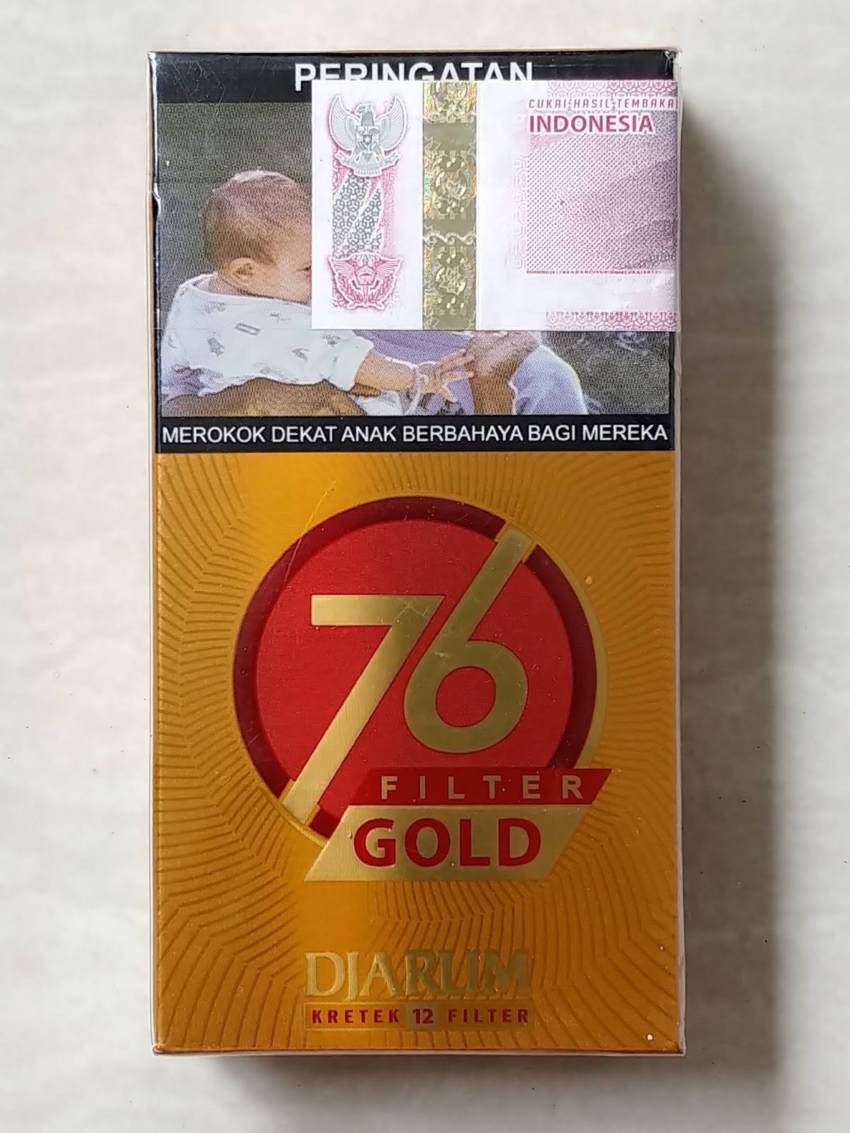 Djarum 76 Filter  Gold Kemasan Baru isi 12 Batang 