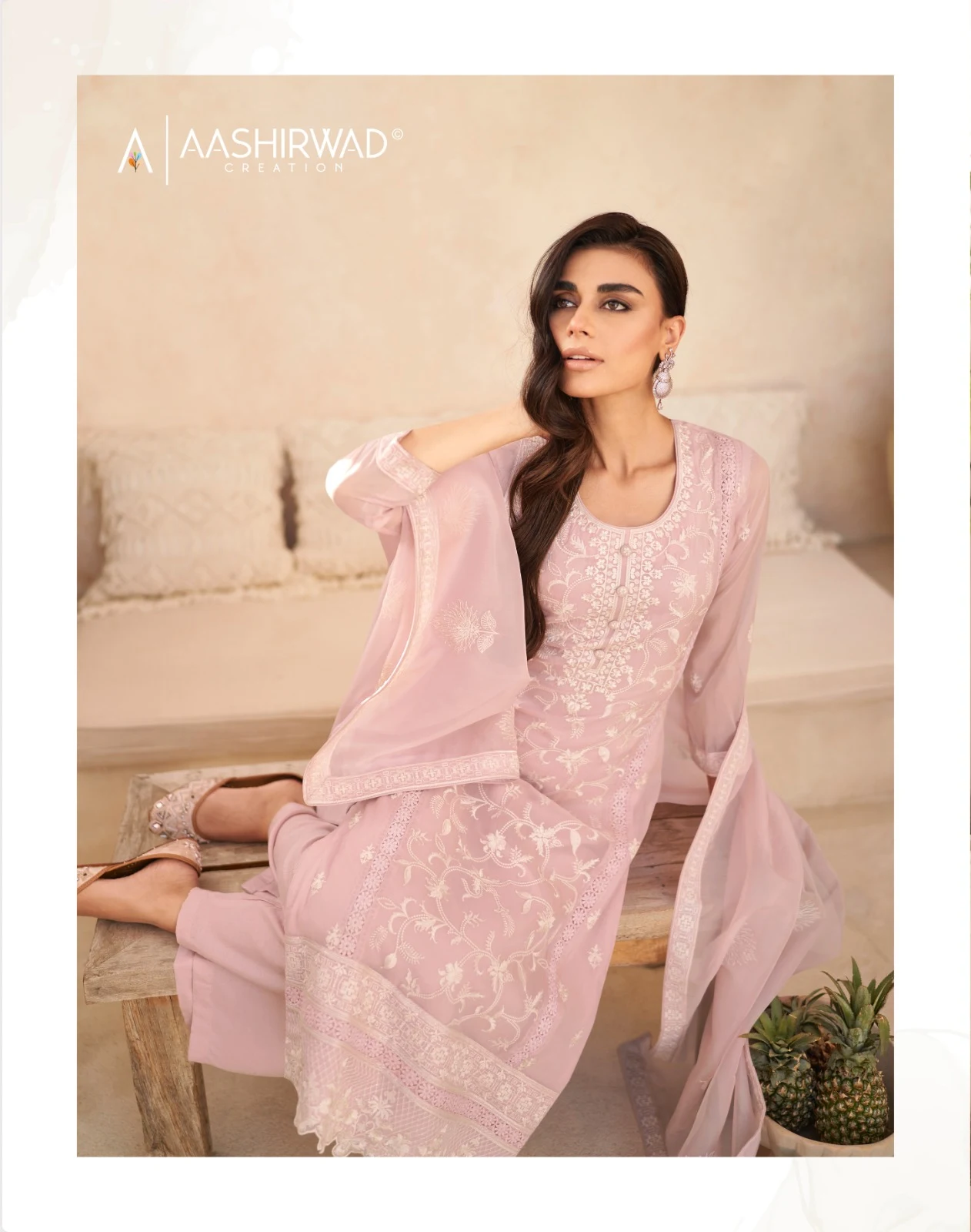 Shades Aashirwad Creation Organza With Work Pant Style Suits