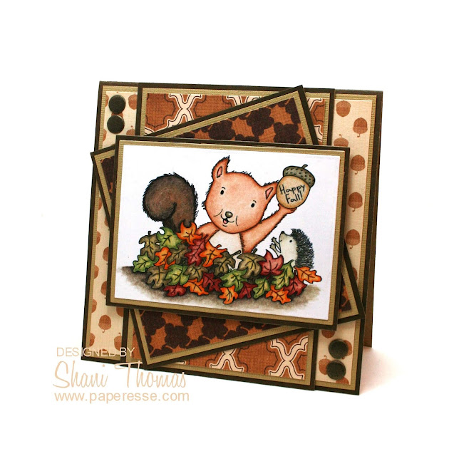 Happy Fall card featuring Found It digital stamp from Di's Digi Stamps, by Paperesse.