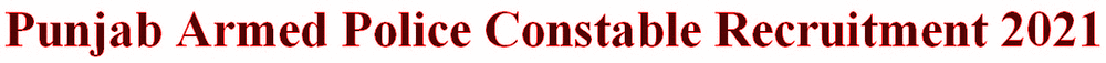Punjab Police SI Sub Inspector Recruitment 2021