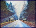 "The Road To Aberdeen", Olympic & Hoh Rainforests Region USA, oil painting on canvas by Tree Pruitt.