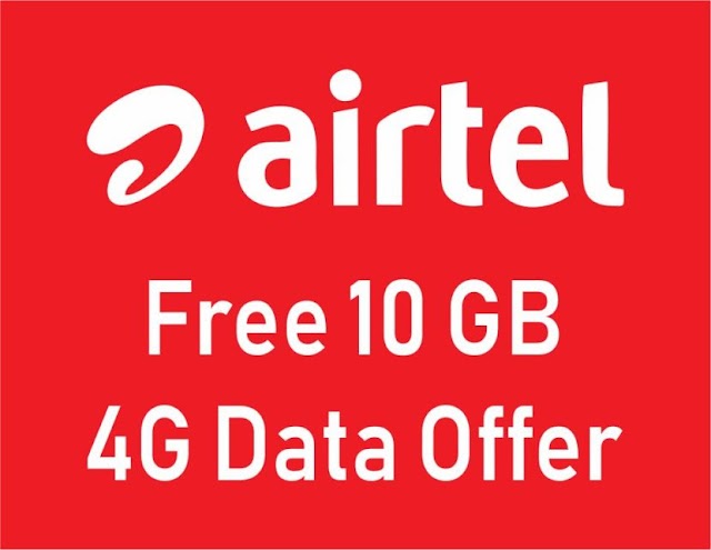 Airtel Get Free 10GB 4G Data By Dialing Number