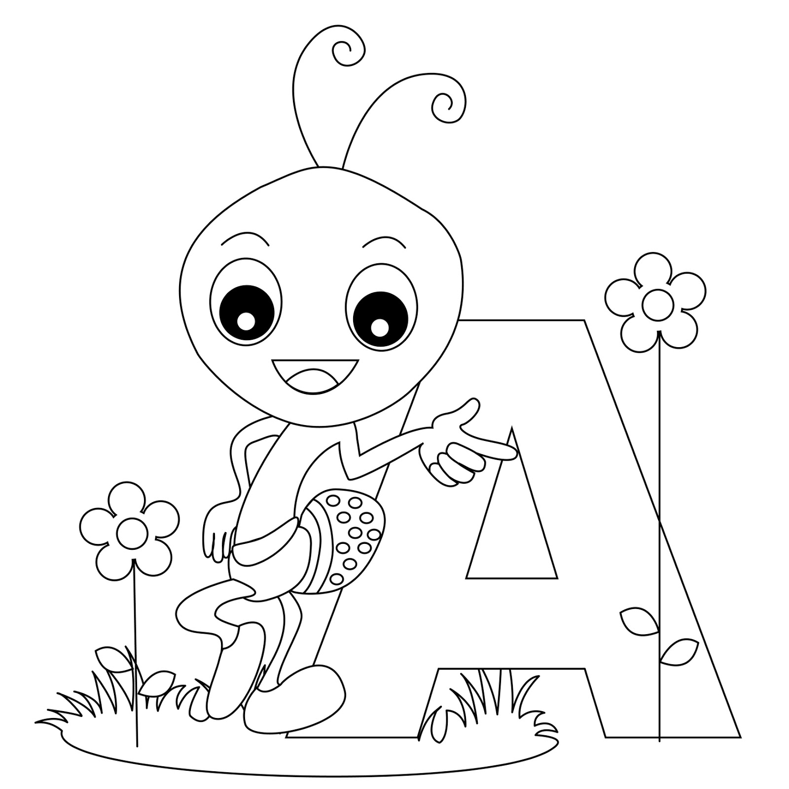 Free Coloring Pages Alphabet Letters  Free Coloring Pages