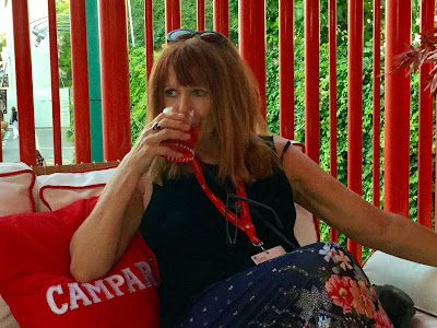 Cat Bauer in the Campari Lounge at the Venice Film Festival