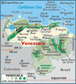 Geographic maps of Venezuela