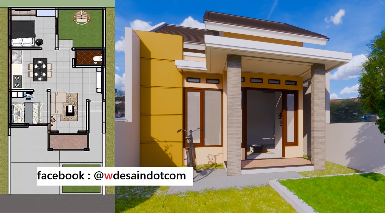 Model Rumah Minimalis  6x12 Dengan Denah dan Anggaran Biaya DESAIN  RUMAH MINIMALIS 