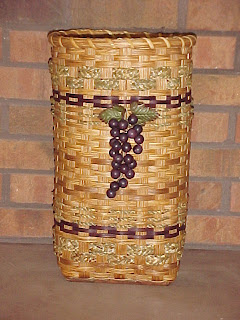 umbrella basket with wine grape embellishment