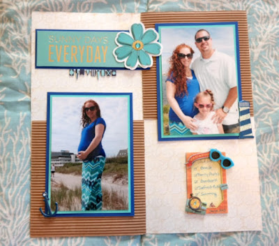 Family Beach Vacation Scrapbook Page Idea