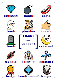 Silent letters in English chart - page 1 of 5