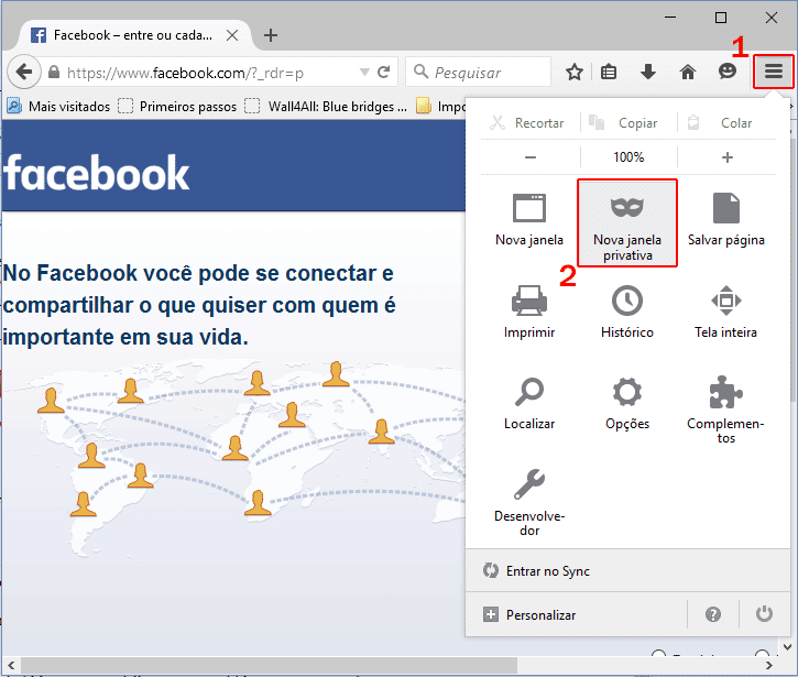 Janela privativa - Mozilla Firefox