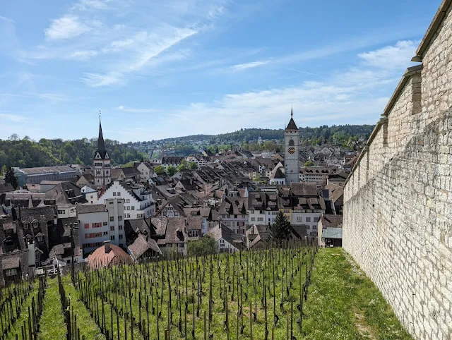 View from Munot Festung in Schaffhausen Switzerland