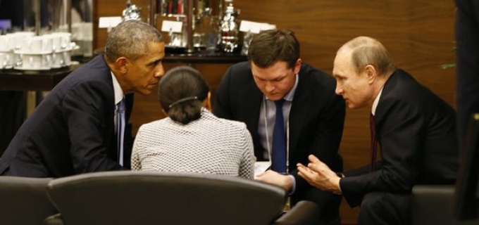 PRESIDENTES DE RUSIA Y ESTADOS UNIDOS SE REÚNEN A PUERTA CERRADA EN PARÍS PREVIO A CUMBRE SOBRE CAMBIO CLIMÁTICO   