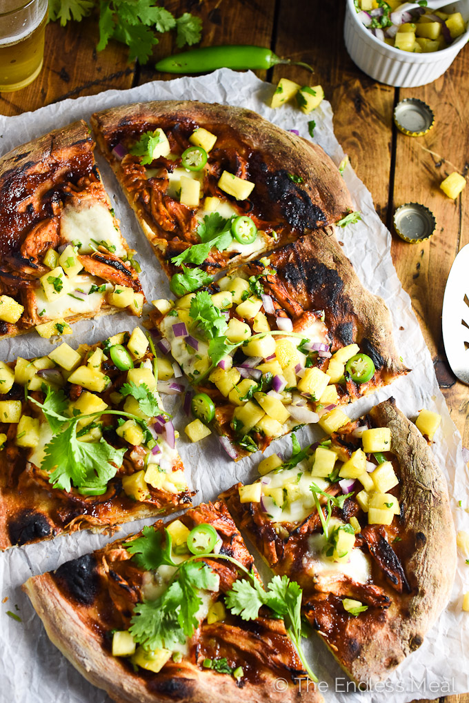 BBQ PULLED TURKEY PIZZA WITH FIERY PINEAPPLE SALSA