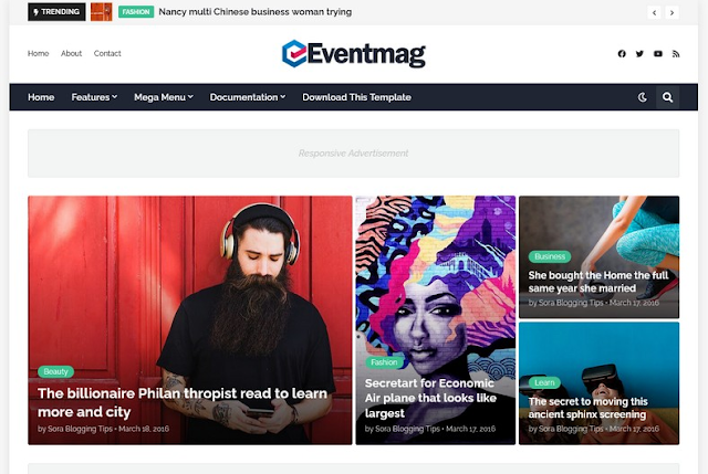 EventMag Free Website Template