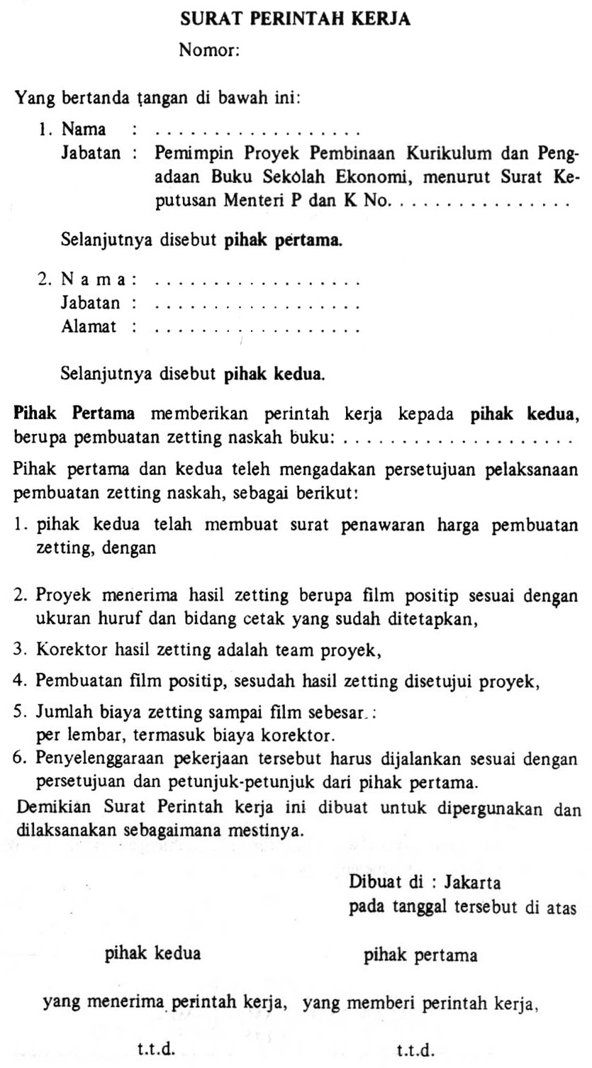 Contoh Surat Perintah  So Aja