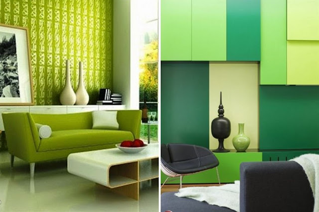 Green Color In Details Of Interior Designs