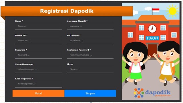 Cara Registrasi Dapodik PAUD Terbaru 2017/2018 - PAUD ...