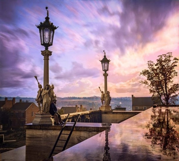 28 Realistically Colorized Historical Photos Make the Past Seem Incredibly Alive - View from the Capitol in Nashville, 1864