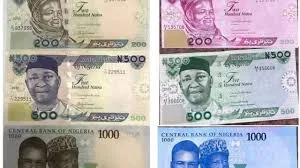 Redesigned naira notes