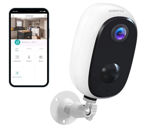 COOAU Wireless Rechargeable Battery Powered Security Cameras