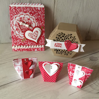 Mini Treat Bag, Die cut box and small Valentine treat boxes