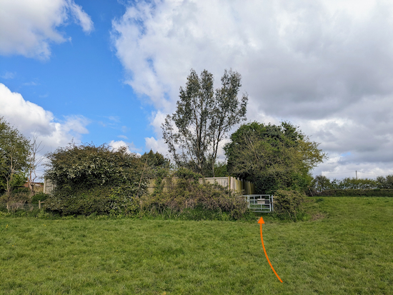 Go through the gate then continue on Abbots Langley footpath 5