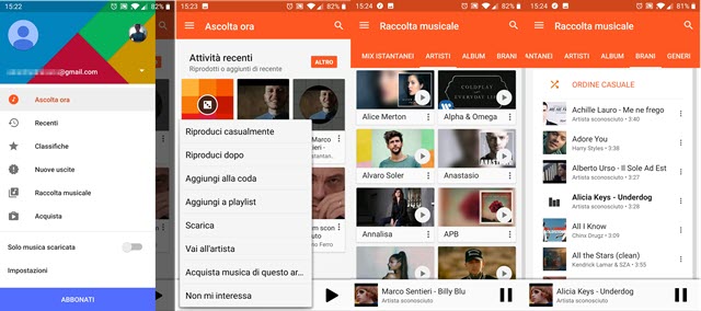 play musica app per android