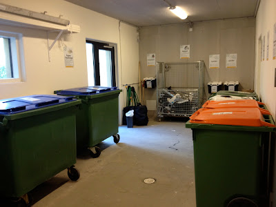 recycling room and trash collection