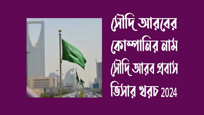 সৌদি আরবের কোম্পানির নাম - সৌদি আরব প্রবাস ভিসার খরচ 2024