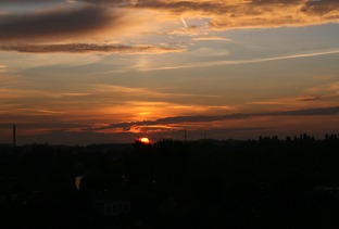 morning sunrise from the hotel room window