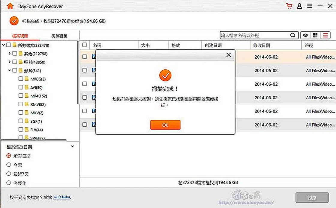 iMyFone AnyRecover 資料恢復軟體