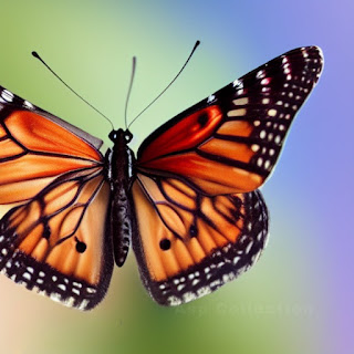 Beautiful typical red colour Butterfly isolated on coloured background.