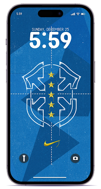 brasil cbf logo azul wallpaper for phone