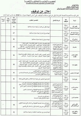 توظيف بالمؤسسة العمومية للصحة، الجزائر العاصمة