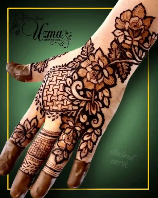 back hand mehndi design