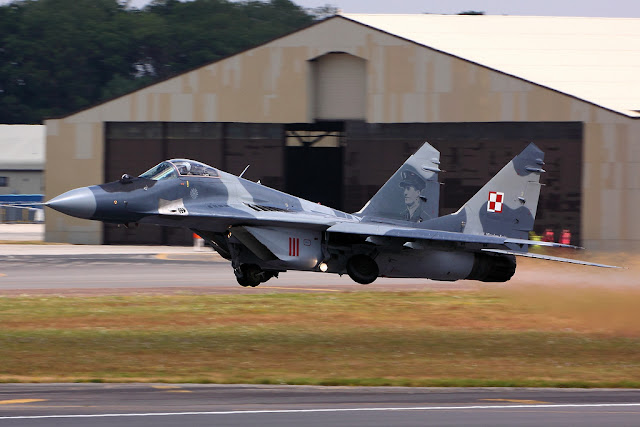 Polish Mig-29 Fulcrum takeoff