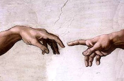 Sistine Chapel, fresco Michelangelo Hands of God and Adam
