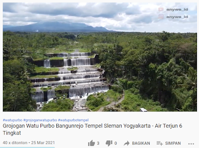 Wisata Air terjun Sleman juga dekat Hotel Murah