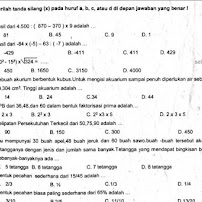 Kumpulan Soal Matematika Kelas 6 Semester 1