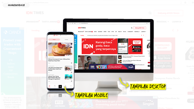 IDN Times Diakses Melalui Desktop dan Smartphone