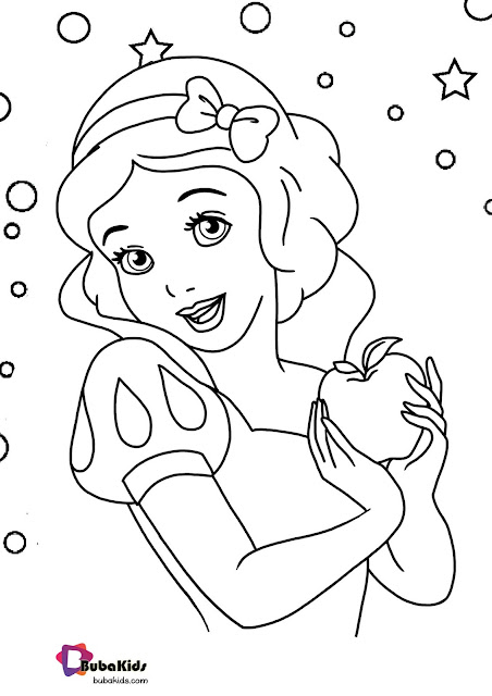 Princess Snow white colouring pages 3