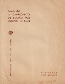 Anverso de la carpeta del IV Campeonato de España por equipos 1960