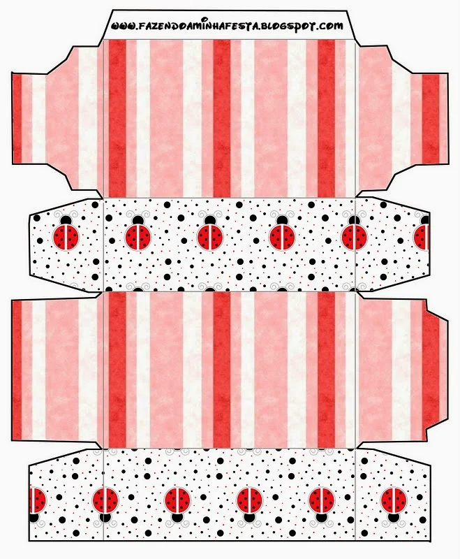 Sweet Ladybugs and Polka Dots Free Printable Box.