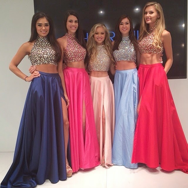 Sherri Hill style 32020 was on display in so many beautiful colors.